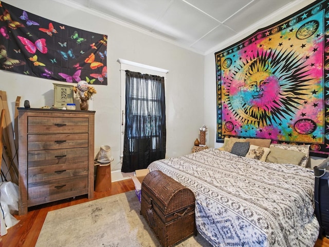 211 S Rowan Ave, Spencer, NC 28159 - bedroom featuring ornamental molding and wood finished floors