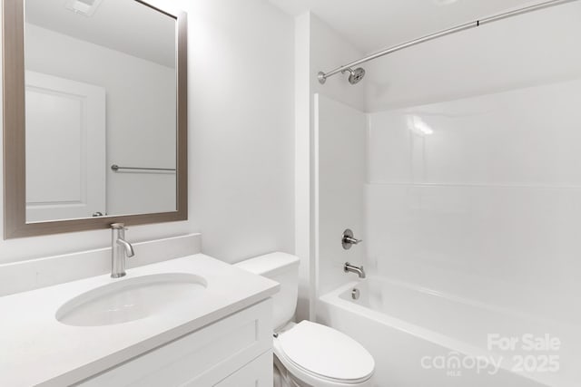 1815 Wildwood Dr, Charlotte, NC 28214 - bathroom featuring toilet, vanity, and bathing tub / shower combination