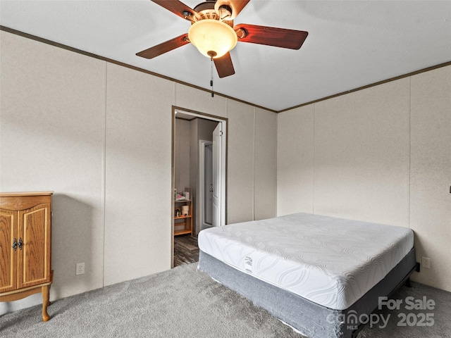 38 Kemp Rd, Pisgah Forest, NC 28768 - carpeted bedroom featuring crown molding and ceiling fan