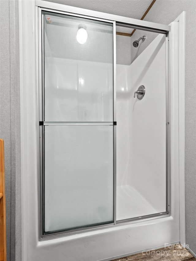 38 Kemp Rd, Pisgah Forest, NC 28768 - full bathroom with a stall shower