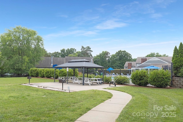6101 Heath Ridge Ct, Charlotte, NC 28210 - view of home's community featuring a gazebo and a patio area