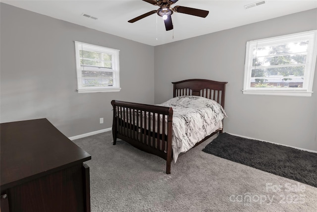901 Echo Glen Rd, Charlotte, NC 28213 - carpeted bedroom featuring ceiling fan and baseboards