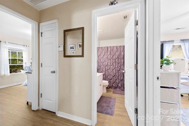 122 Pratt St, Belmont, NC 28012 - hall featuring light wood-type flooring and baseboards