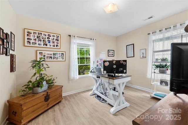 122 Pratt St, Belmont, NC 28012 - office area with light wood-type flooring and baseboards