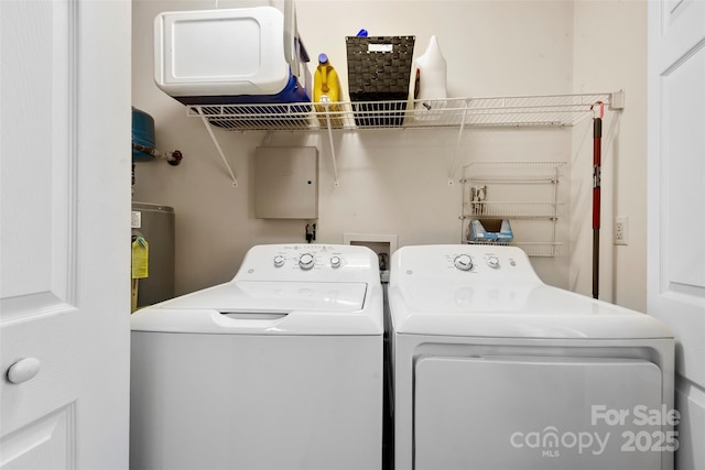 122 Pratt St, Belmont, NC 28012 - laundry room featuring separate washer and dryer and water heater