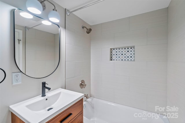28 Reynolds School Rd, Asheville, NC 28803 - bathroom with vanity and washtub / shower combination