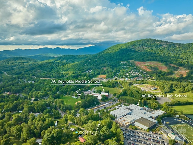28 Reynolds School Rd, Asheville, NC 28803 - bird's eye view of a mountainous background and a forest