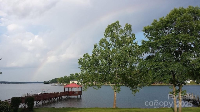 4574 Ivy Run Ln, Denver, NC 28037 - dock area with a gazebo and a water view