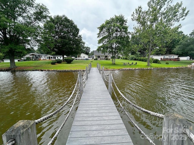 4574 Ivy Run Ln, Denver, NC 28037 - dock with a water view and a yard