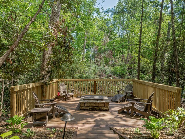 105 Blackberry Ln, Fairview, NC 28730 - view of wooden terrace
