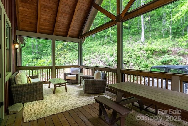 45 Boulder Creek Ln Unit 28, Tuckasegee, NC 28783 - wooden deck featuring outdoor lounge area