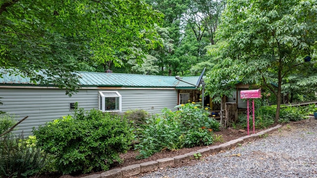 2951 Evergreen Trl, Vale, NC 28168 - view of home's exterior featuring metal roof