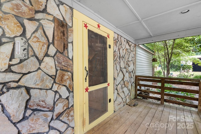 2951 Evergreen Trl, Vale, NC 28168 - view of wooden deck