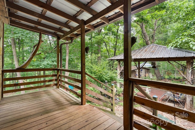 2951 Evergreen Trl, Vale, NC 28168 - view of wooden terrace