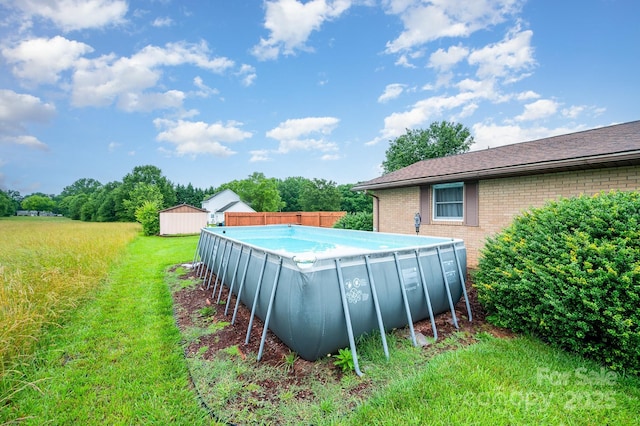 1410 Patterson St, China Grove, NC 28023 - swimming pool with a shed