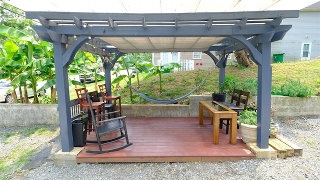 7046 Dorn Cir, Charlotte, NC 28212 - wooden terrace featuring a pergola