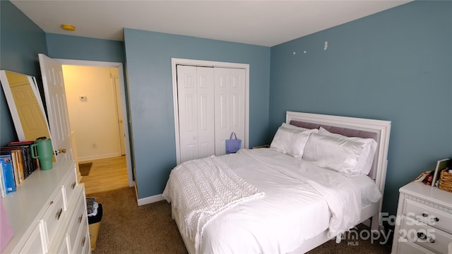 7046 Dorn Cir, Charlotte, NC 28212 - bedroom with a closet, carpet, and baseboards