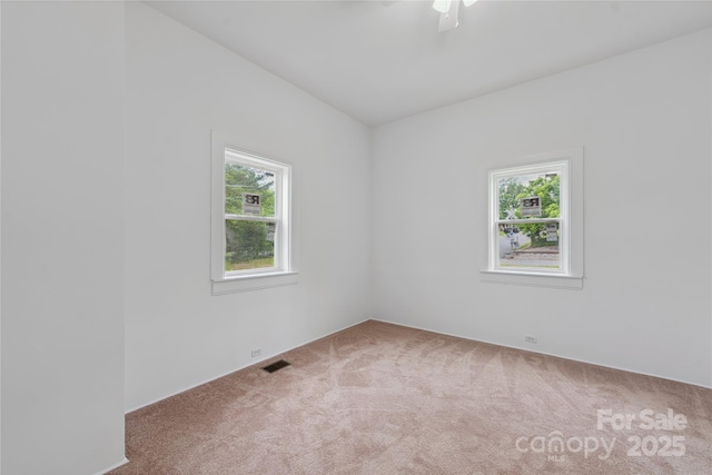 506 N Styers St, Cherryville, NC 28021 - carpeted empty room with healthy amount of natural light and a ceiling fan
