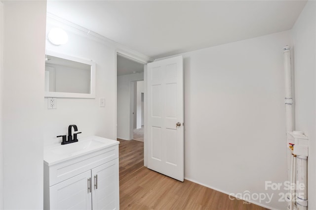 506 N Styers St, Cherryville, NC 28021 - bathroom with wood finished floors and vanity