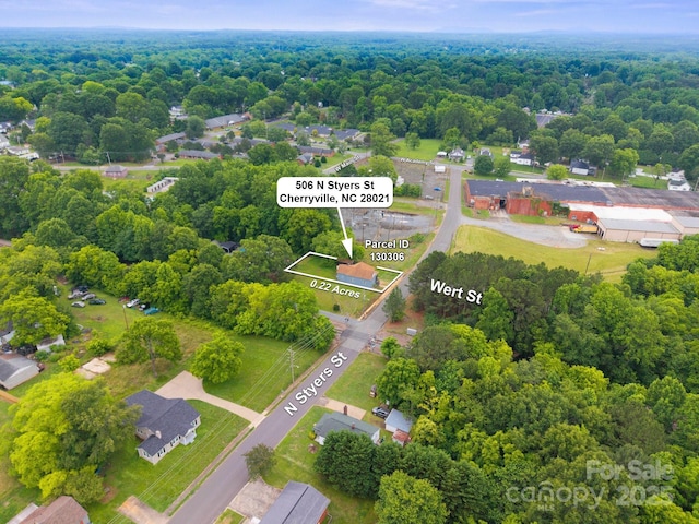 506 N Styers St, Cherryville, NC 28021 - bird's eye view of a heavily wooded area