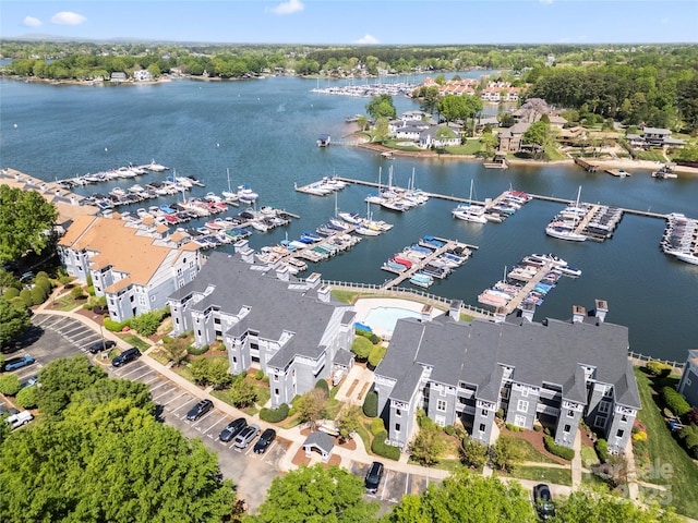 18679 Vineyard Point Ln, Cornelius, NC 28031 - bird's eye view of a nearby body of water and numerous boat docks