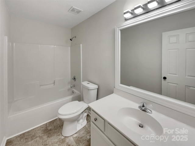 12307 Poplar Forest Dr, Charlotte, NC 28278 - bathroom featuring vanity, toilet, and shower / tub combination