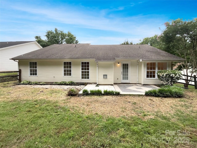 12307 Poplar Forest Dr, Charlotte, NC 28278 - back of house featuring a patio and a shingled roof