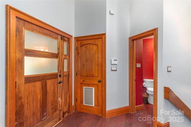 1227 Brush Creek Cir, Fairview, NC 28730 - entryway with wood finished floors and baseboards