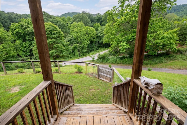 205 Cowan Cove Rd, Asheville, NC 28806 - deck with a view of trees