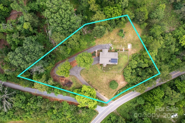 205 Cowan Cove Rd, Asheville, NC 28806 - aerial view of property and surrounding area featuring property boundaries highlighted