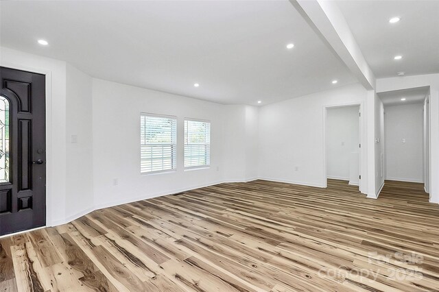 117 Autumn Woods Dr, Kings Mountain, NC 28086 - entrance foyer with light wood-style floors and recessed lighting