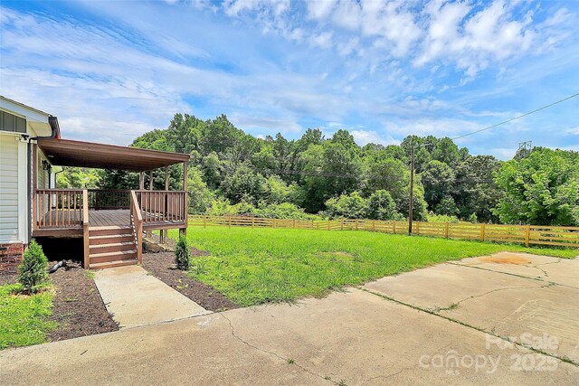 117 Autumn Woods Dr, Kings Mountain, NC 28086 - view of yard with a wooden deck