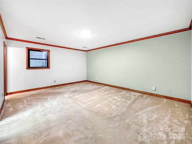 1700 Abbottsford Dr, Kernersville, NC 27284 - carpeted spare room featuring ornamental molding and baseboards