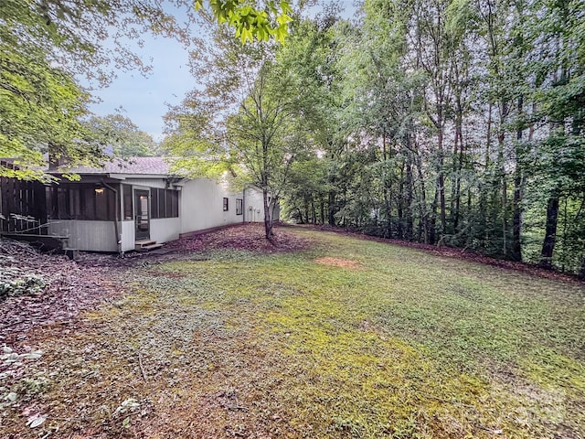 1700 Abbottsford Dr, Kernersville, NC 27284 - view of green lawn featuring a sunroom