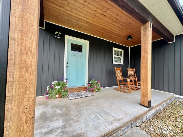7133 Church Rd, Taylorsville, NC 28681 - view of exterior entry with board and batten siding