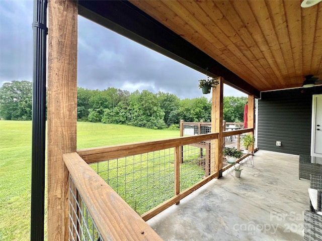 7133 Church Rd, Taylorsville, NC 28681 - view of patio with ceiling fan