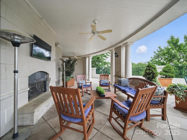 300 W 5th St Unit 339, Charlotte, NC 28202 - view of patio featuring ceiling fan and outdoor lounge area