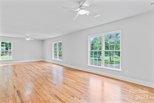 105 Pelican Ct, Mooresville, NC 28117 - empty room featuring a ceiling fan, light wood-type flooring, and baseboards