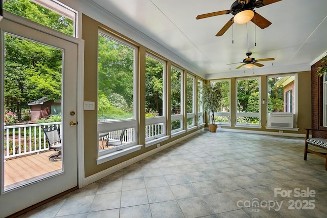 102 Rosewood Ln, Locust, NC 28097 - unfurnished sunroom with plenty of natural light, baseboards, and ornamental molding