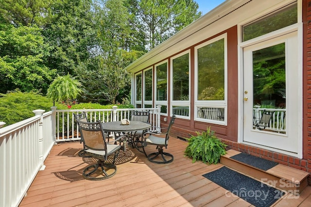 102 Rosewood Ln, Locust, NC 28097 - wooden deck with outdoor dining space