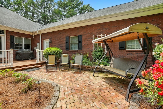 102 Rosewood Ln, Locust, NC 28097 - view of patio / terrace with a deck and a grill