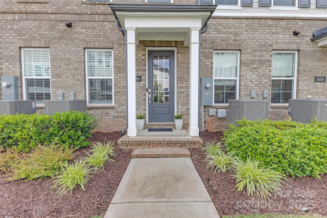 5060 Harrowsmith Ln, Charlotte, NC 28204 - doorway to property with cooling unit