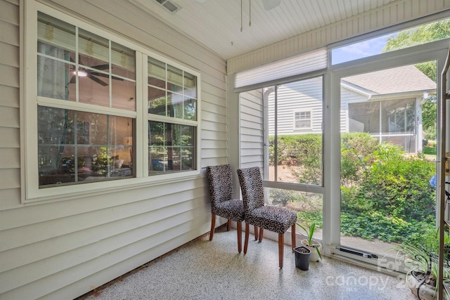 119 Ashwood Ln, Mooresville, NC 28117 - sunroom with a ceiling fan
