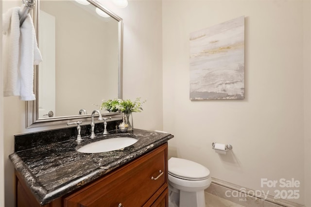 3032 Kings Manor Dr, Matthews, NC 28104 - half bathroom with vanity and toilet