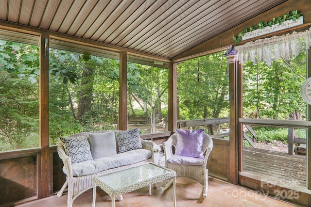 68 Cornwell Dr, Waynesville, NC 28786 - sunroom with vaulted ceiling and an outdoor hangout area