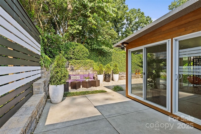 2424 Cumberland Ave, Charlotte, NC 28203 - view of patio featuring an outdoor living space