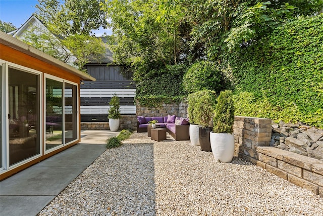 2424 Cumberland Ave, Charlotte, NC 28203 - view of yard featuring an outdoor living space and a patio area