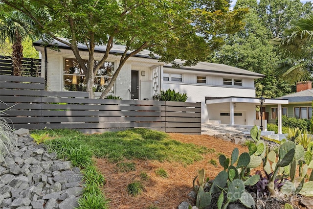 2424 Cumberland Ave, Charlotte, NC 28203 - view of front of home with brick siding