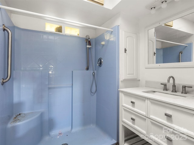 272 Pinners Cove Rd, Asheville, NC 28803 - full bathroom with tiled shower and vanity