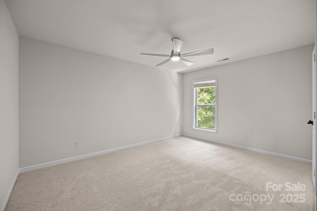 10508 Kristens Mare Dr, Charlotte, NC 28277 - unfurnished room featuring ceiling fan, baseboards, and light colored carpet